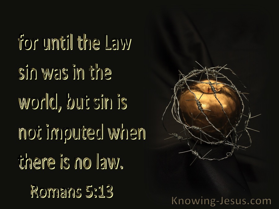 Romans 5:13 Until The Law Sin Was In The World (black)